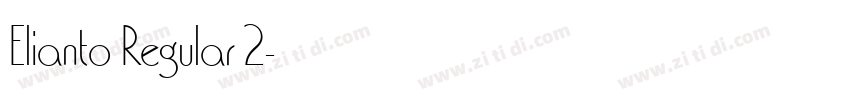 Elianto Regular 2字体转换
